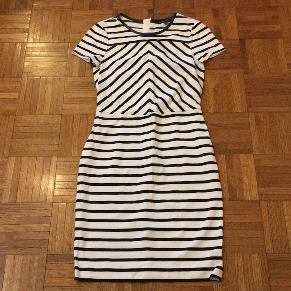 Banana Republic black & white stripe dress, size 4